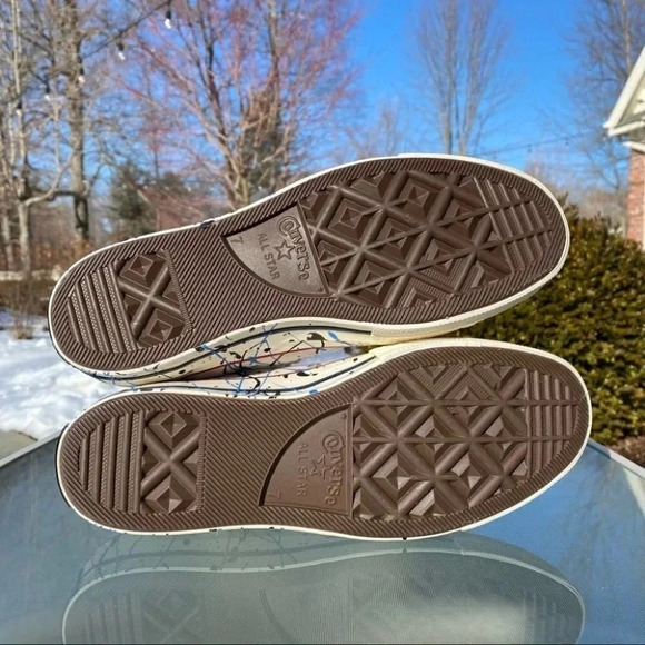 New Converse Chuck Taylor All Star 70 Hi Sneakers Paint Splatter Mens 8.5 - Picture 11 of 14